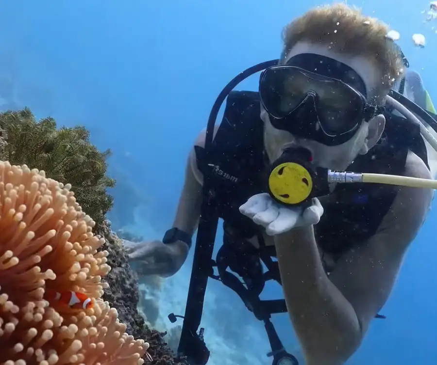 Scuba diving excursion exploring the local reef Arcadia Beach Resort